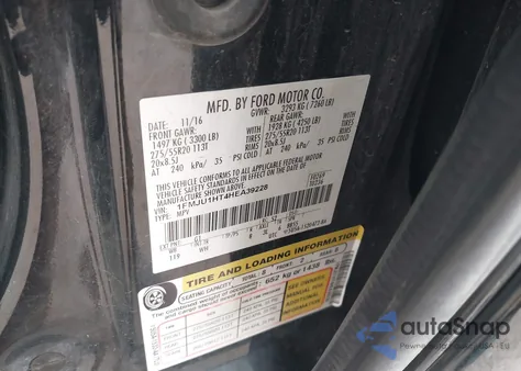 2017 Ford Expedition Xlt z USA, uszkodzony, nr VIN 1FMJU1HT4HEA39228